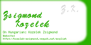 zsigmond kozelek business card